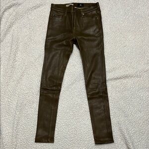 Women’s Brown Leather Jeans